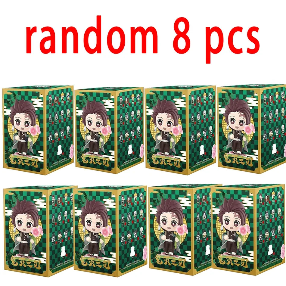 Demon Slayer Blind Box: 12pcs Tanjiro Nezuko Anime Figures random 8 pcs Infinite Visibility