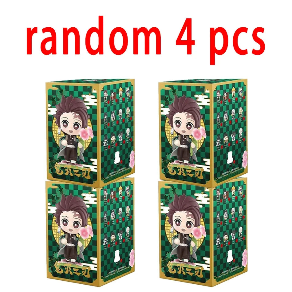 Demon Slayer Blind Box: 12pcs Tanjiro Nezuko Anime Figures random 4 pcs Infinite Visibility