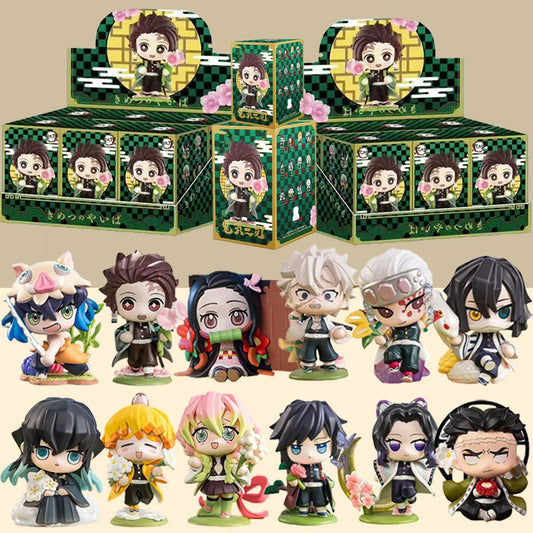 Demon Slayer Blind Box: 12pcs Tanjiro Nezuko Anime Figures Infinite Visibility