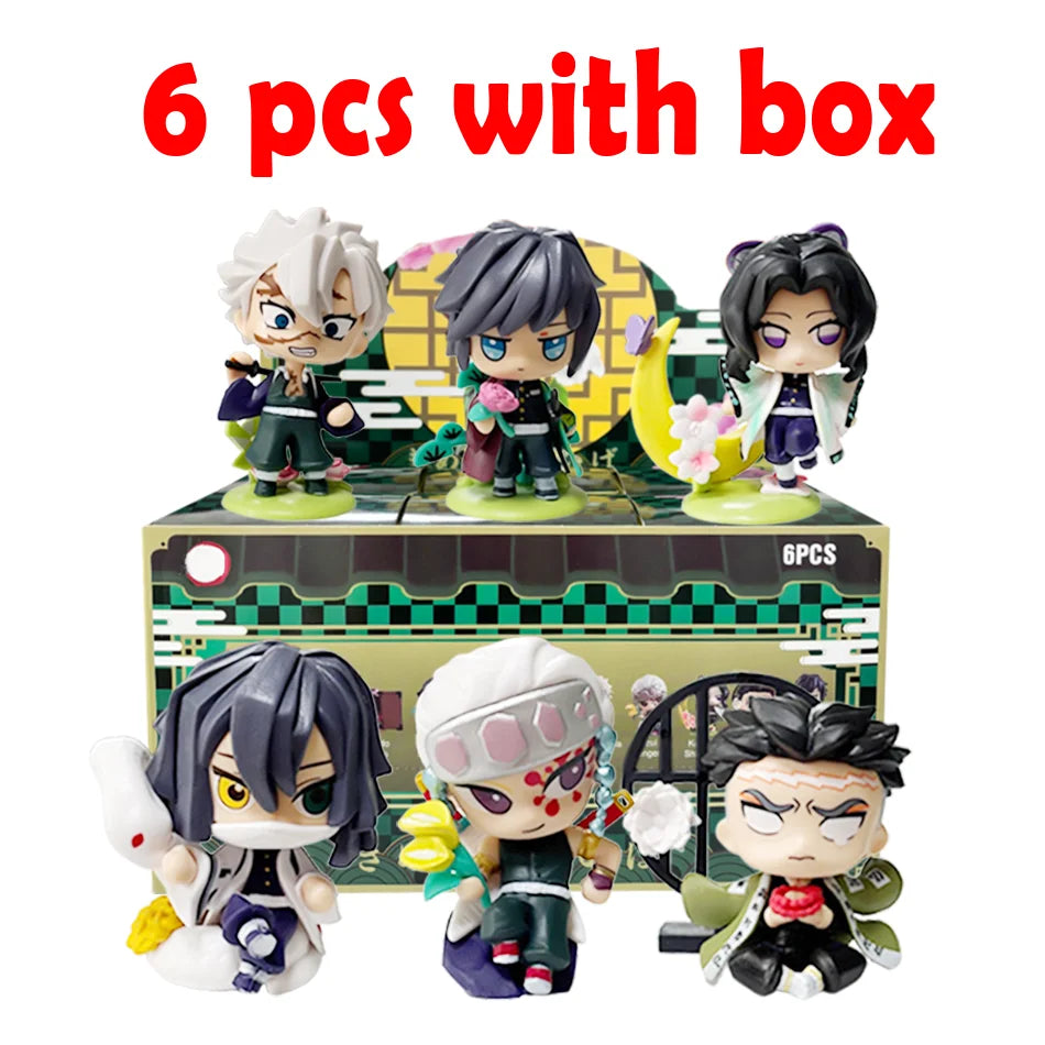 Demon Slayer Blind Box: 12pcs Tanjiro Nezuko Anime Figures 6pcs with box Infinite Visibility