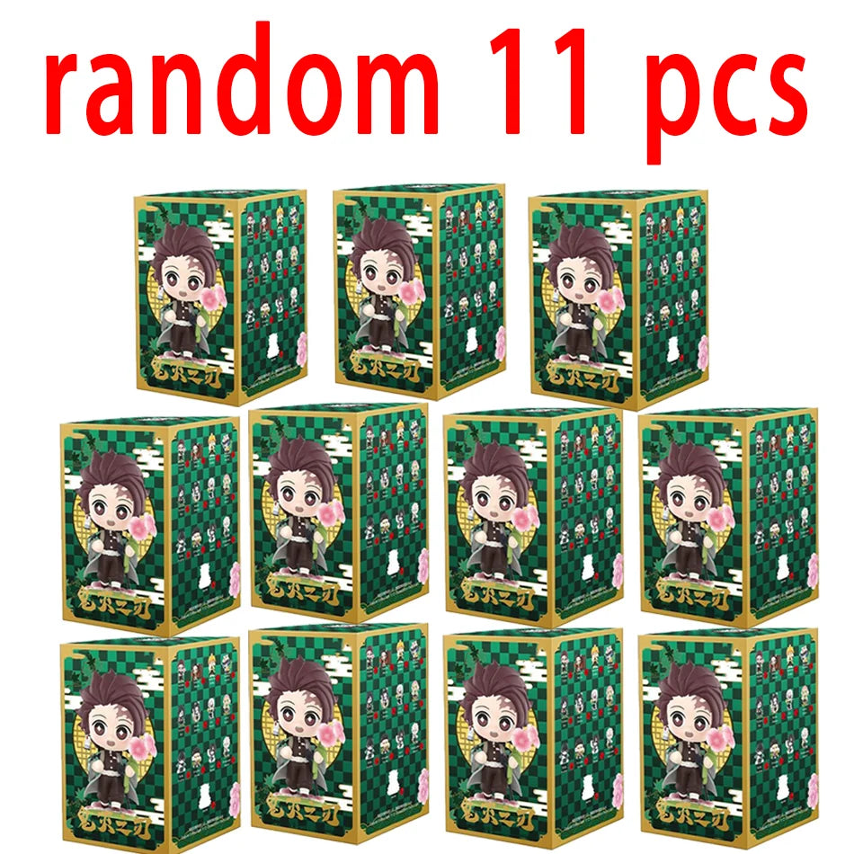Demon Slayer Blind Box: 12pcs Tanjiro Nezuko Anime Figures random 11 pcs Infinite Visibility