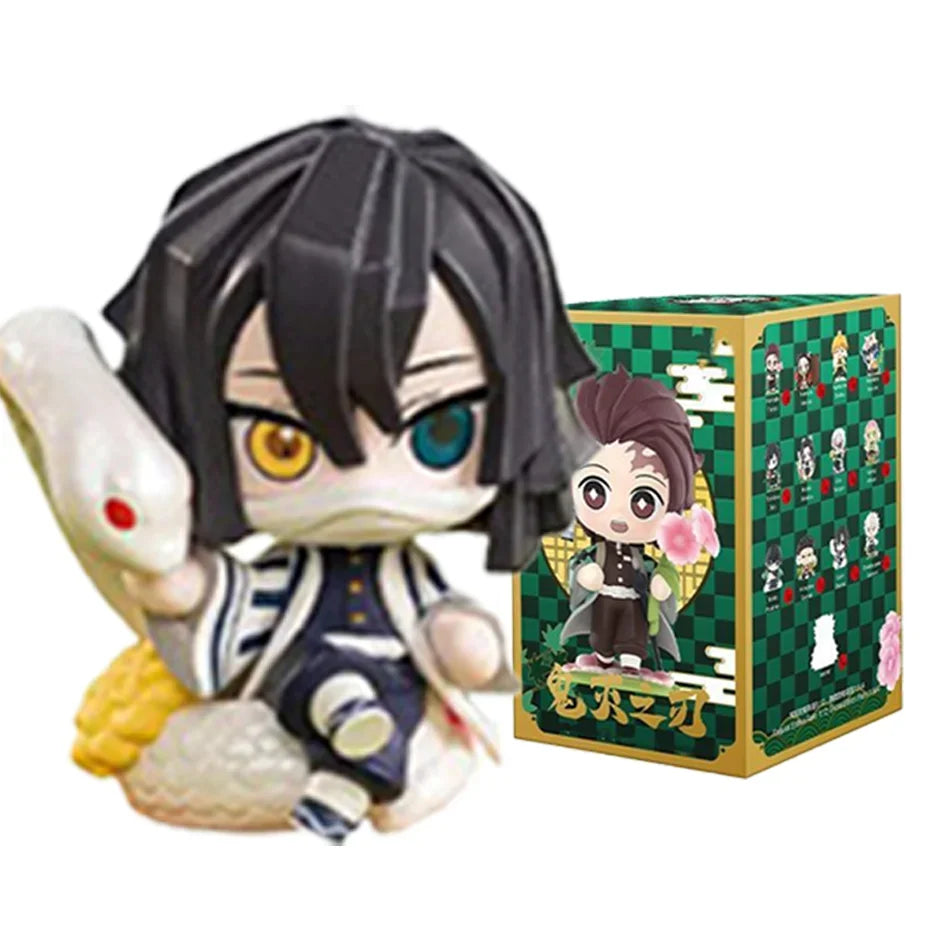 Demon Slayer Blind Box: 12pcs Tanjiro Nezuko Anime Figures with box-9 Infinite Visibility