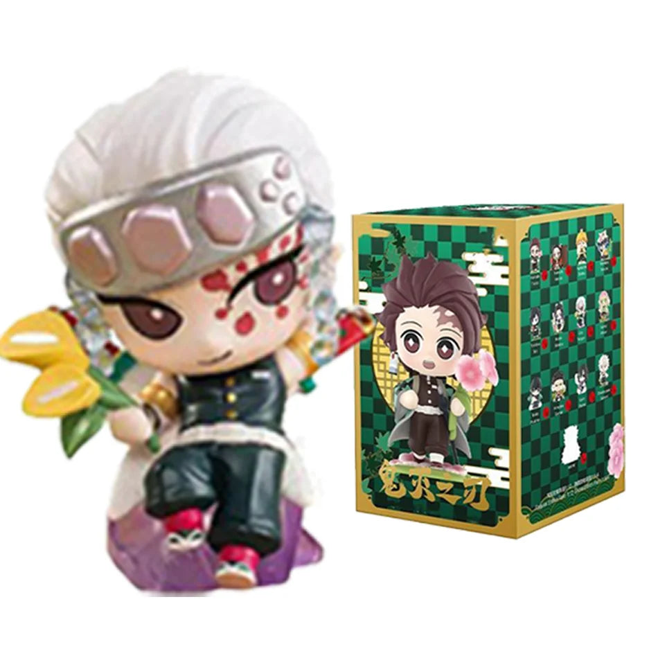 Demon Slayer Blind Box: 12pcs Tanjiro Nezuko Anime Figures with box-11 Infinite Visibility