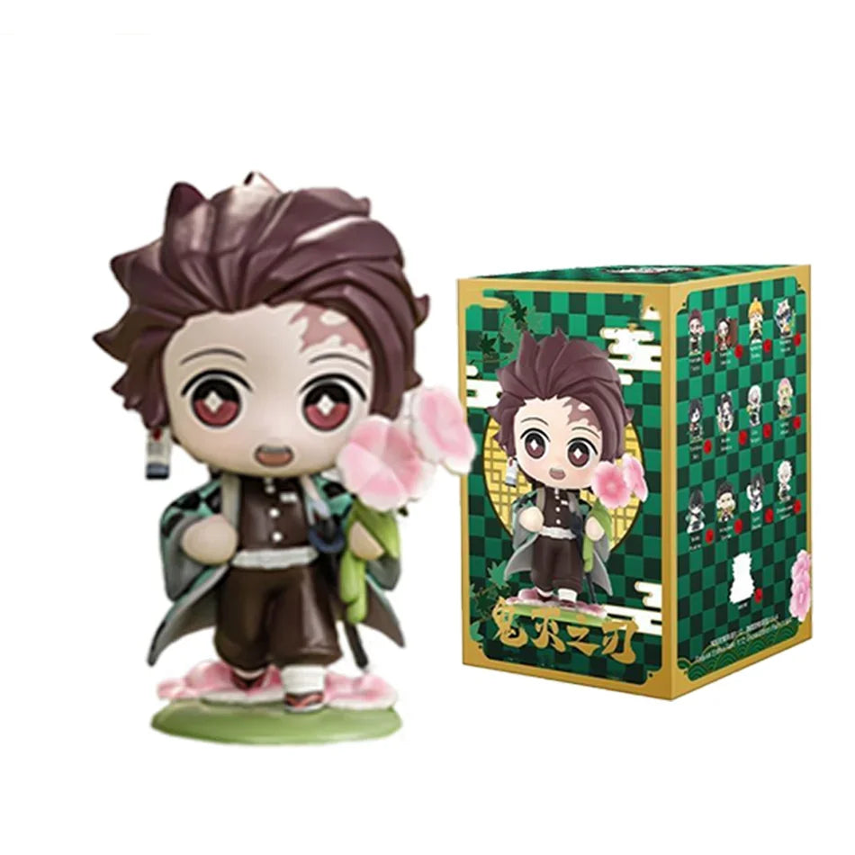 Demon Slayer Blind Box: 12pcs Tanjiro Nezuko Anime Figures with box Infinite Visibility