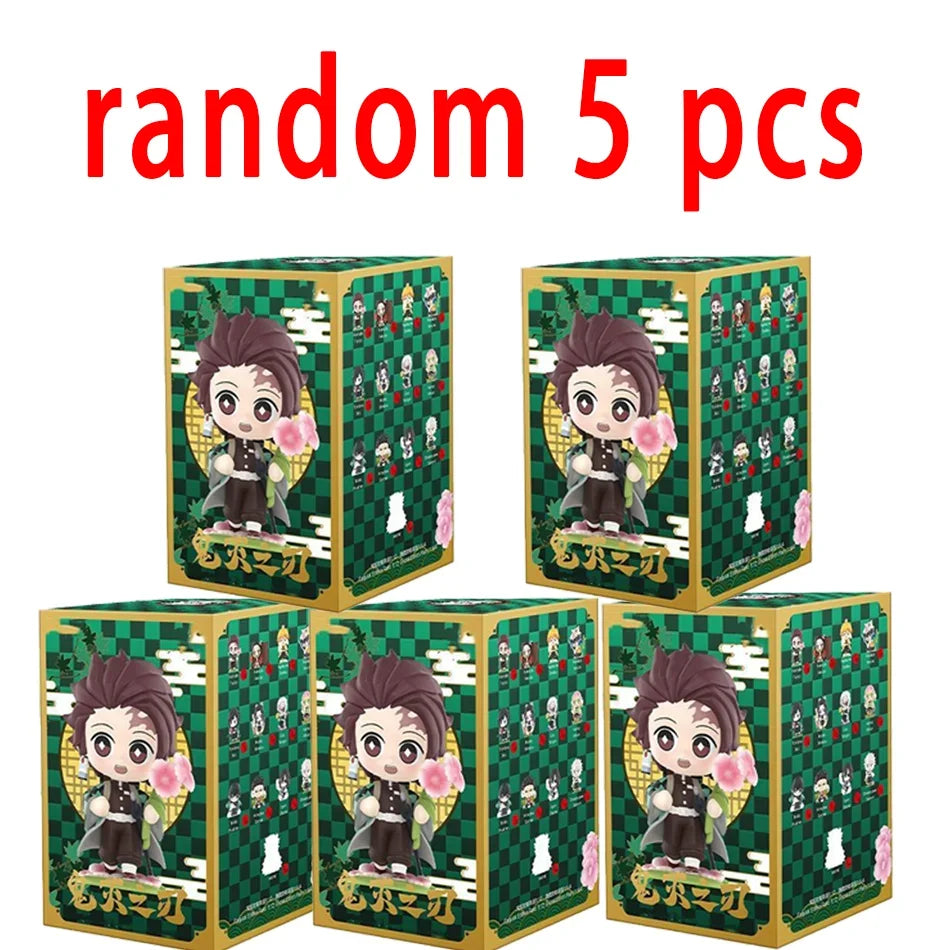 Demon Slayer Blind Box: 12pcs Tanjiro Nezuko Anime Figures random 5 pcs Infinite Visibility