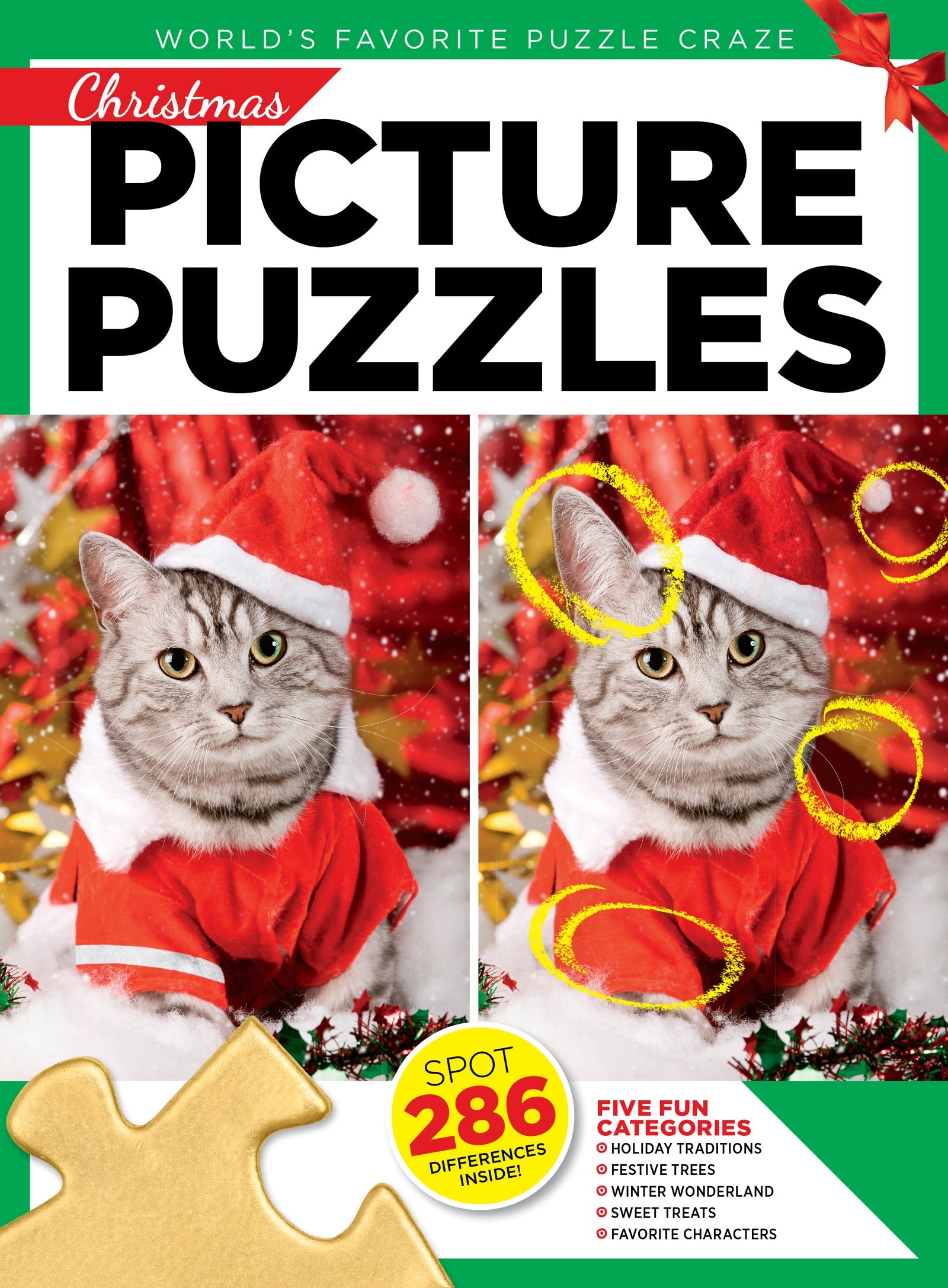 Christmas Picture Puzzle - Spot 286 Differences, 5 Fun Categories, Holiday Traditions, Festive Trees, Winter Wonderlands, Sweet Treats, Favorite Characters, All Skill Levels, Relax, Unwind & Solve! Magazine Shop US