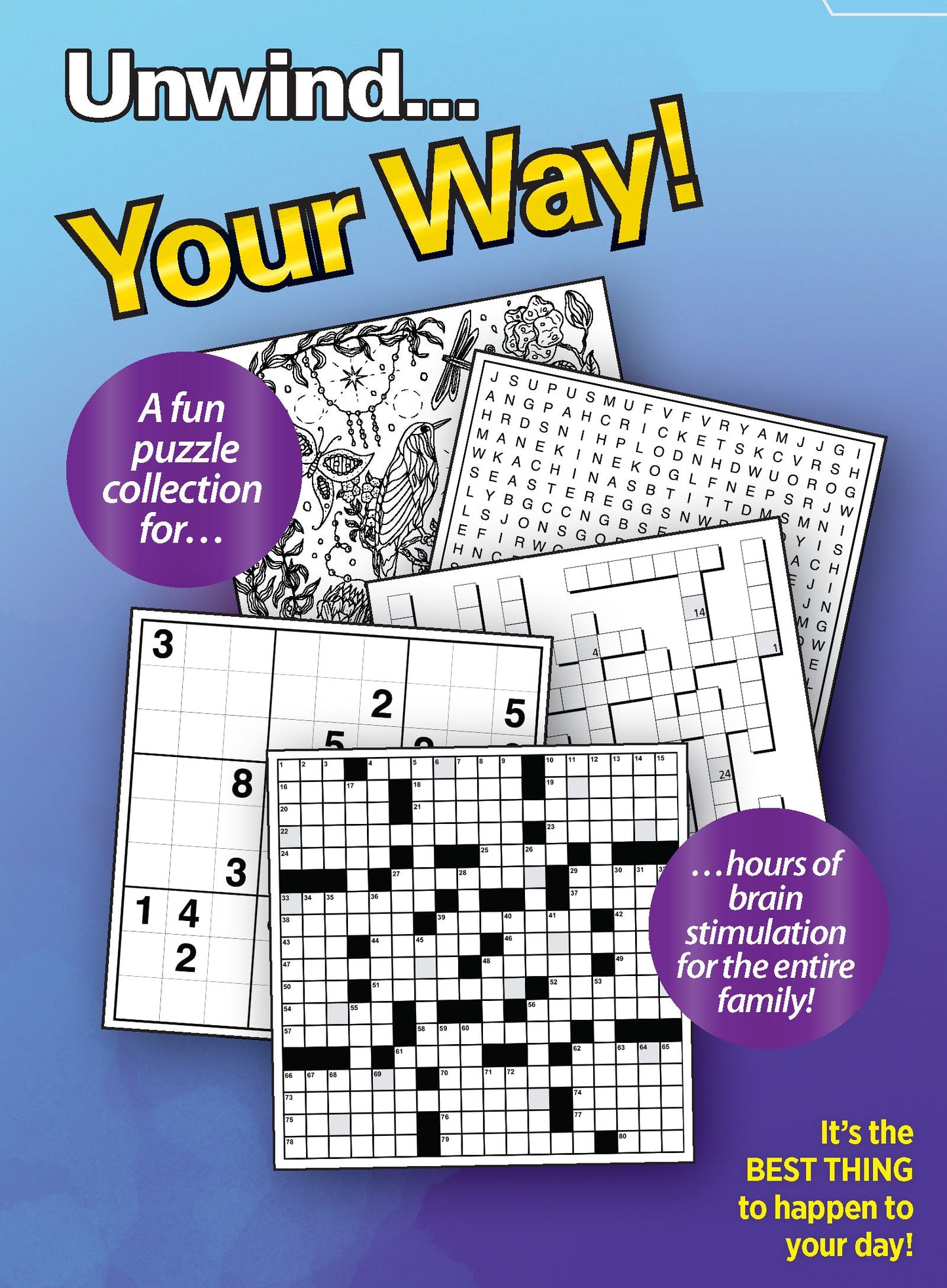 Variety Puzzles 241201 Large Print - Unplug and Unwind! Adult Activity Book: 100+ Puzzles, Easy & Fun, Sudoku, Word Search, Crossword, Dot-To-Dot, Coloring Book, CrissCross, Codebreakers & De-Stress! Magazine Shop US