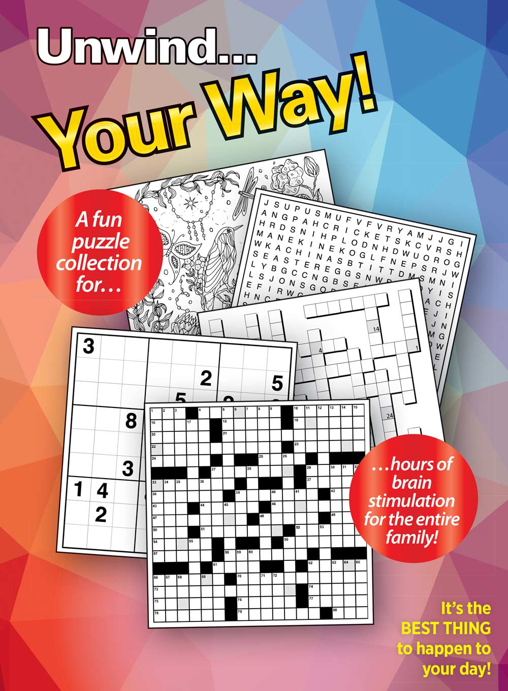 Take a Break - Variety Puzzles (Large Print): 100+ Puzzles, Adult Activity Book, Easy & Fun, Sudoku, Word Search, Crossword, Dot-To-Dot, Coloring, CrissCross, Relax, Unwind, Unplug, De-Stress & Solve! Magazine Shop US