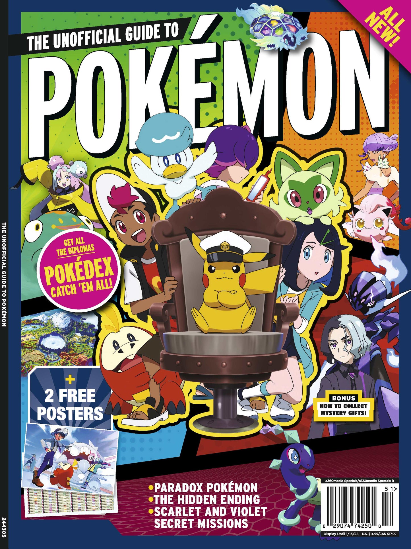 Pokémon - Scarlet And Violet Secret Missions, Complete Poké Ball List, Paradox Pokémon, The Hidden Ending, How To Collect Mystery Gifts, Navigate The Union Circle, Indigo Disk DLC & 2 Free Posters! Magazine Shop US