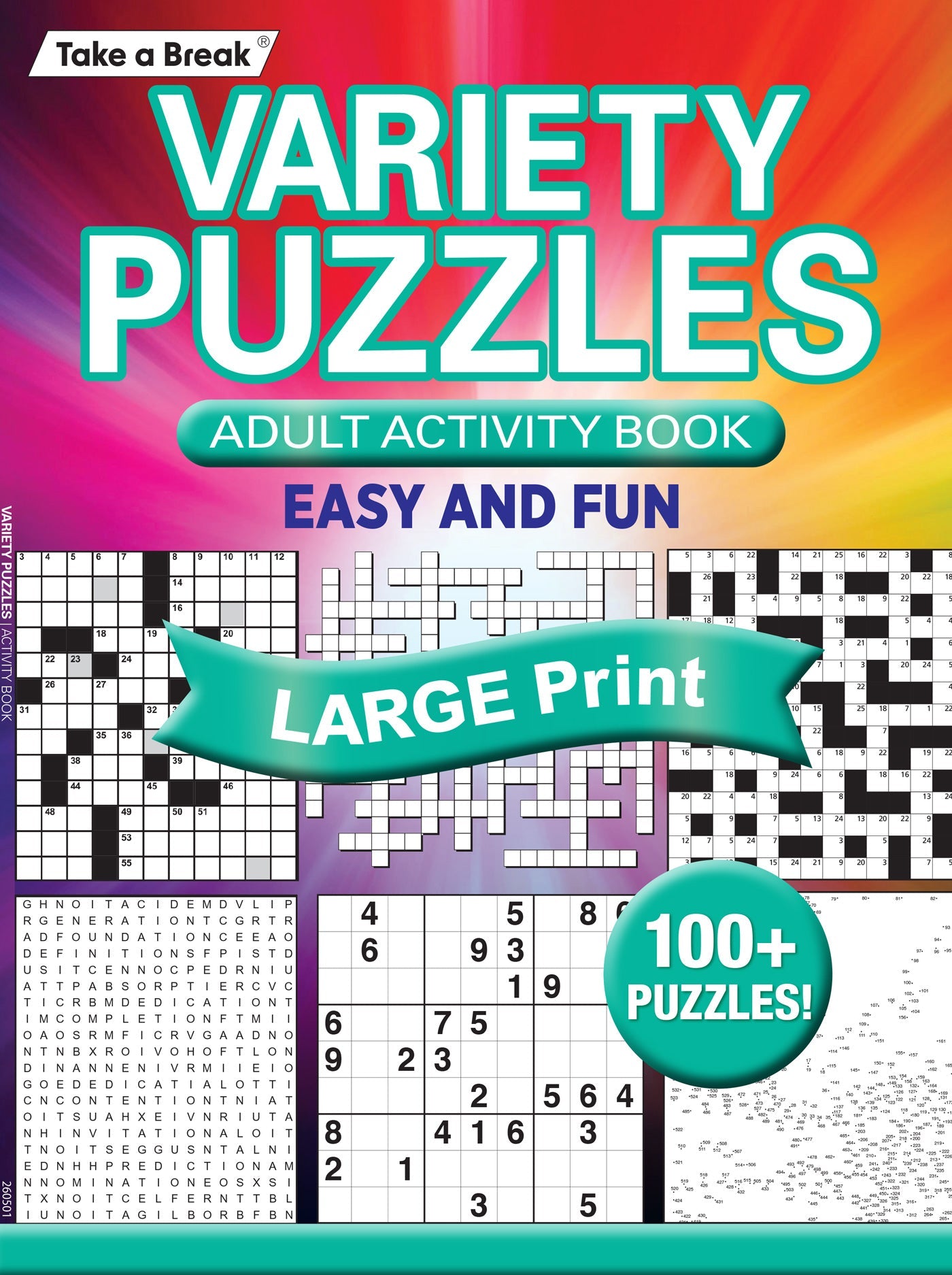 Take a Break - Variety Puzzles 26.01.23: 100+ Large Print Puzzles, Adult Activity Book, Boost Your Brain With Hours Of Fun, Unplug, Relax & Unwind With Word Search, Crosswords, Sudoku & More! Magazine Shop US
