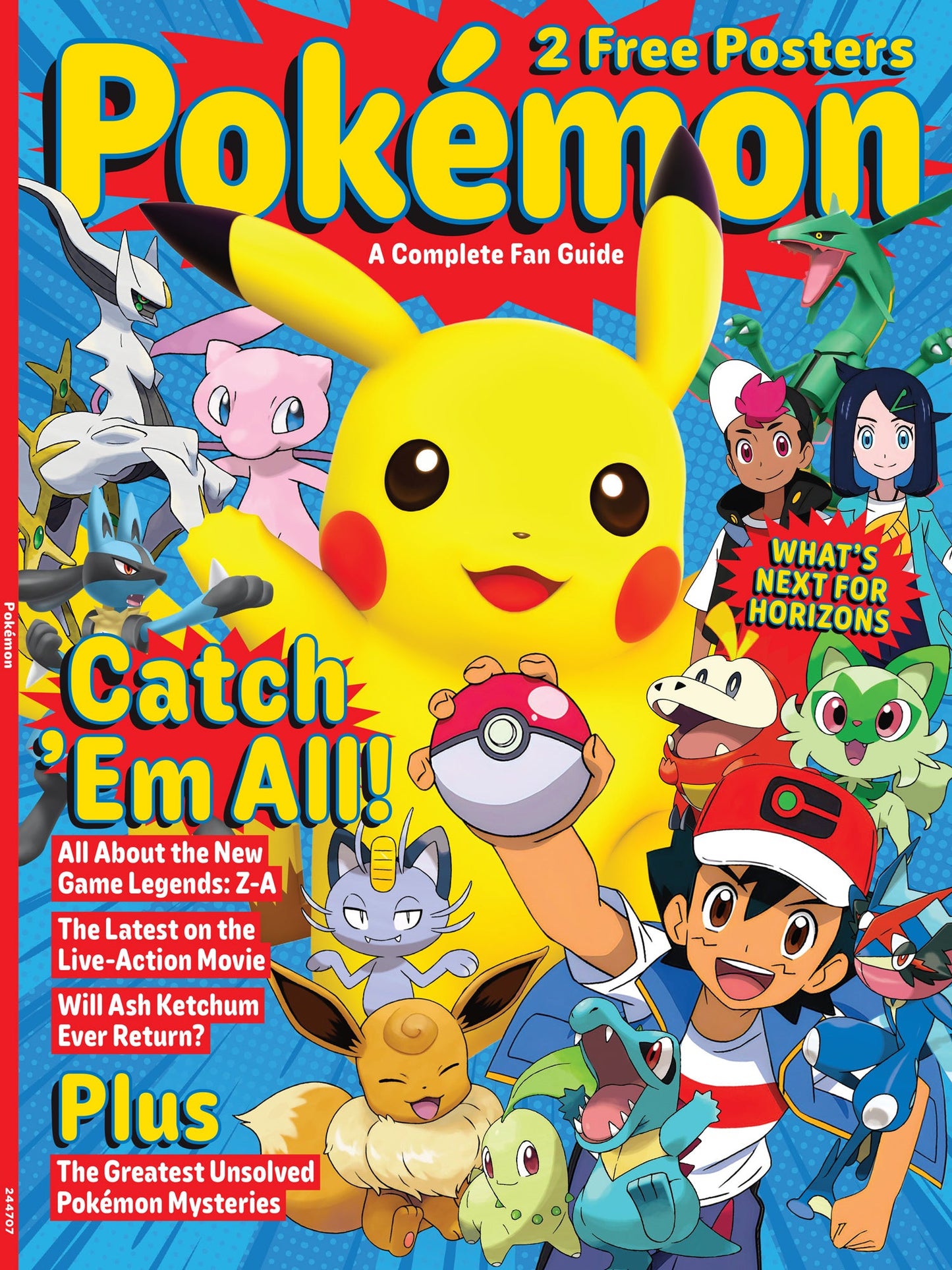Pokémon - A Complete Fan Guide: The New Game Legends: Z-A, The Latest On The Live Action Movie, Pokémon Horizons, Greatest Unsolved Pokémon Mysteries, Will Ash Ketchum Return?, 2 Free Posters & More! Magazine Shop US