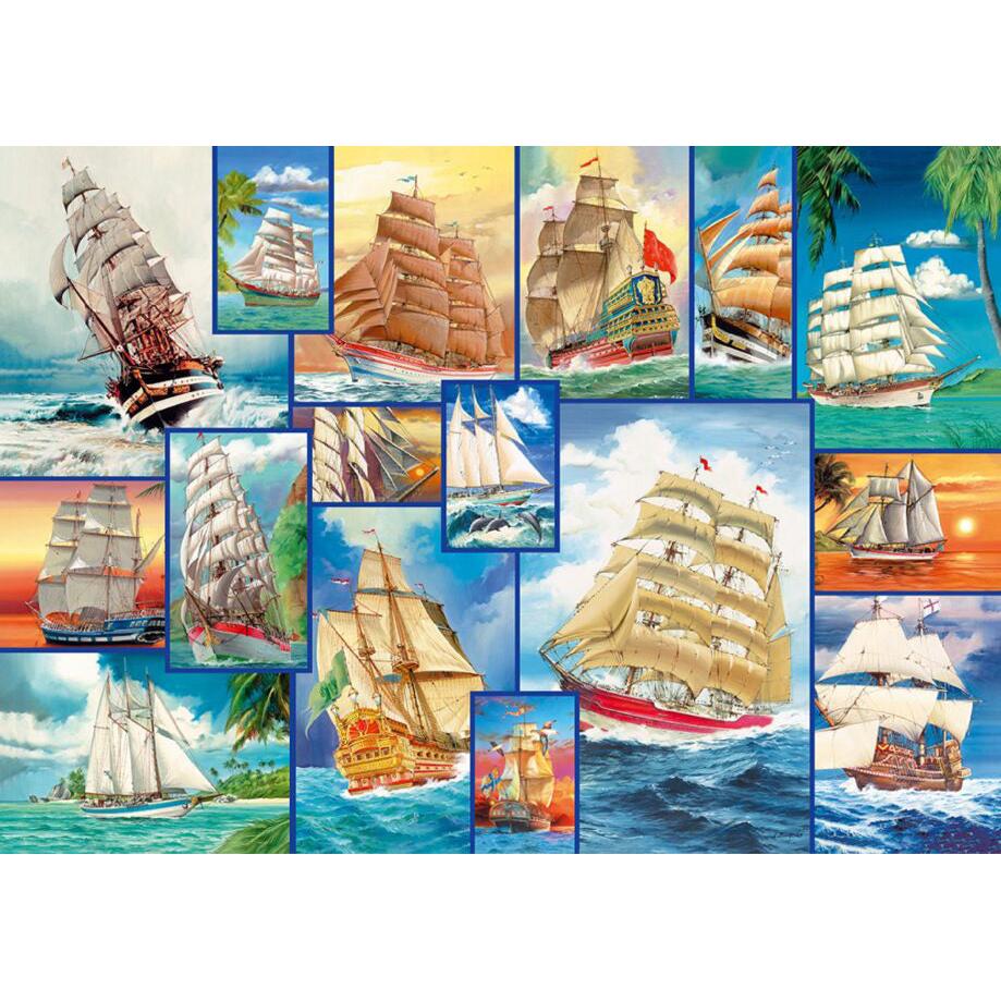 Sailing Ships 200 Piece Wood Jigsaw Puzzle Wooden City Puzzle Merchant