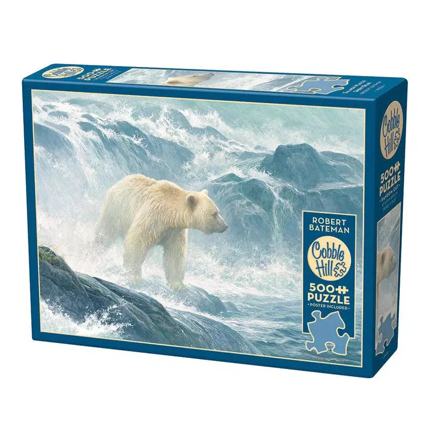 Salmon Watch - Spirit Bear 500 Piece Jigsaw Puzzle Cobble Hill Puzzle Merchant