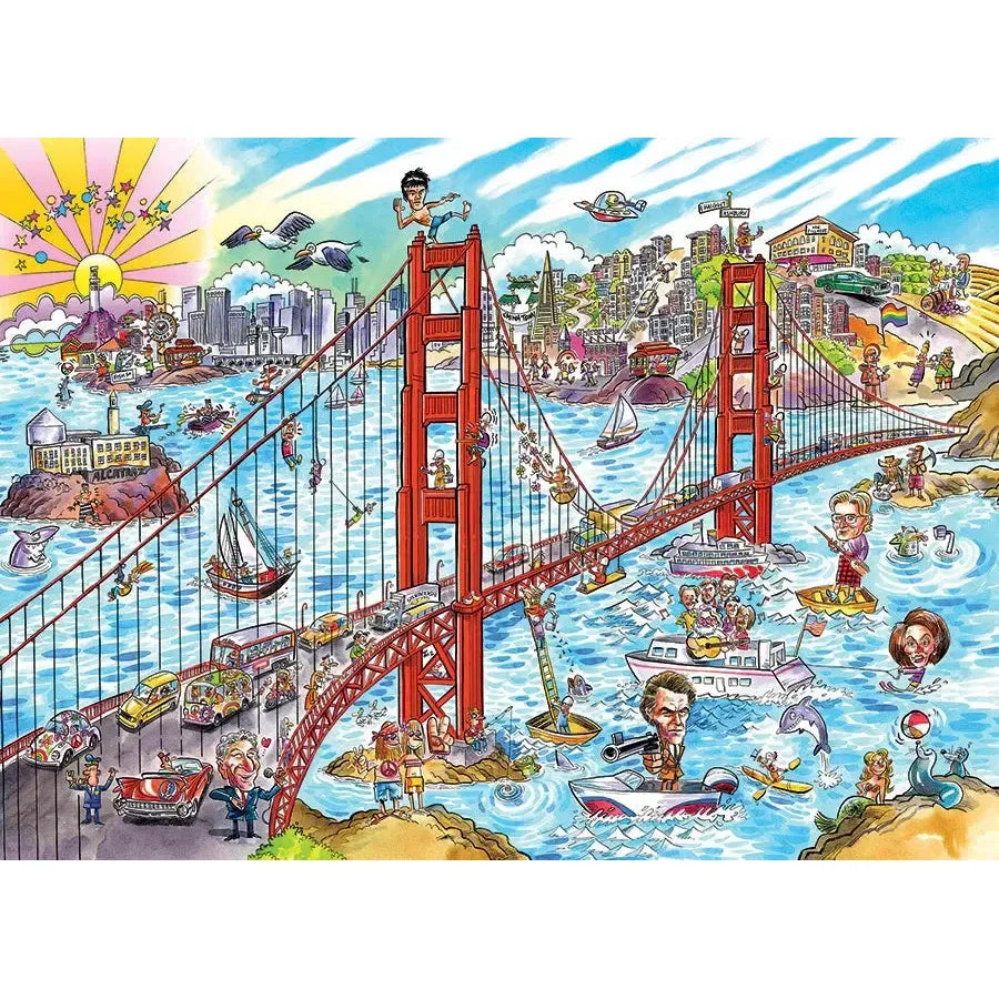 San Francisco Doodle Town 1000 Piece Jigsaw Puzzle Cobble Hill