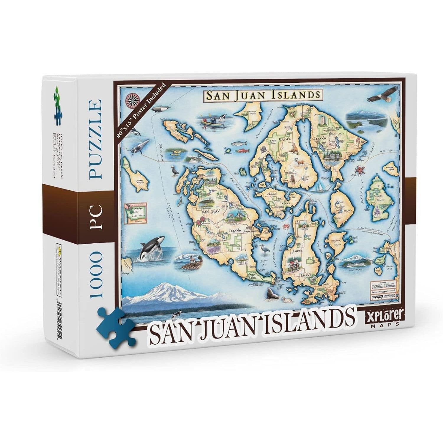 San Juan Islands 1000 Piece Jigsaw Puzzle Xplorer Maps Puzzle Merchant