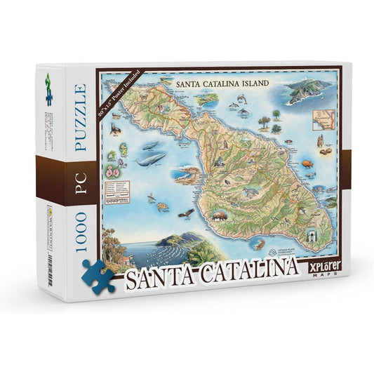 Santa Catalina 1000 Piece Jigsaw Puzzle Xplorer Maps Puzzle Merchant