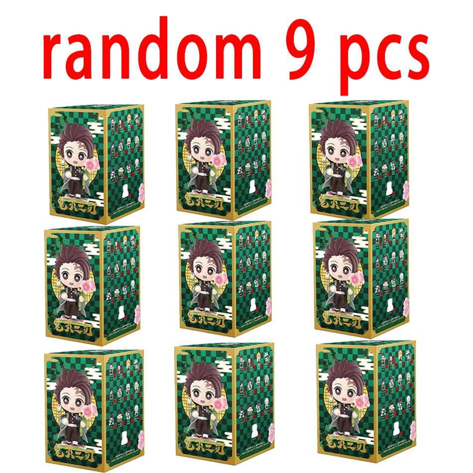 Demon Slayer Blind Box: 12pcs Tanjiro Nezuko Anime Figures random 9 pcs Infinite Visibility
