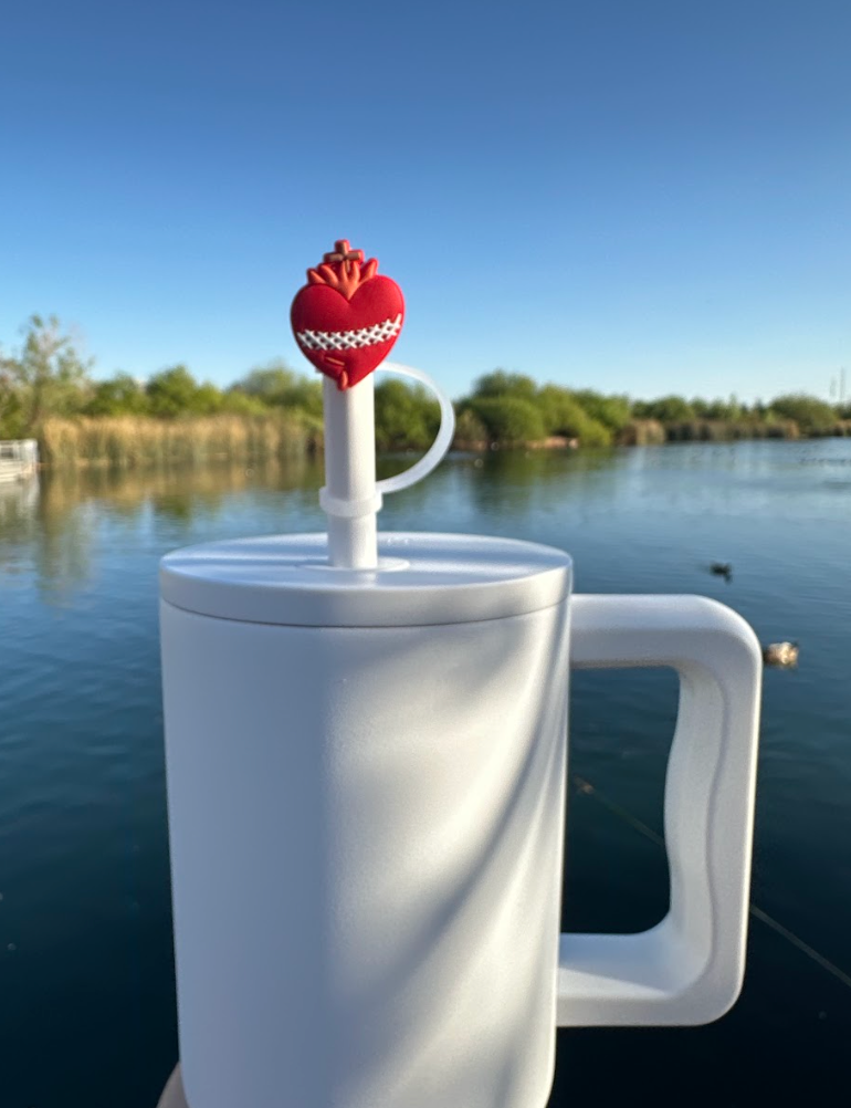 Catholic Straw Toppers: Holy Hearts (a 2 pack!)