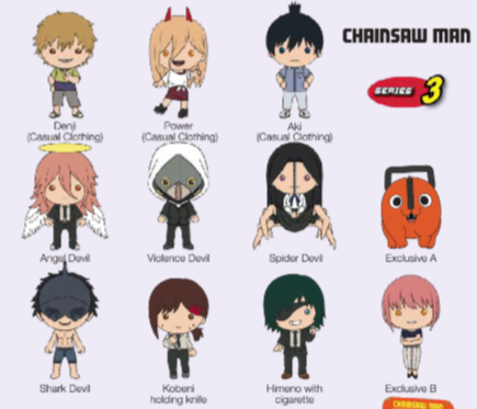 Chainsaw Man Series 3 3D Foam Bag Clip Blind Bag - Official Anime Collectible Super Anime Store