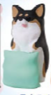 CHIHUAHUA GURASHI MINI FIGURE Black w Green Pillow Anime Pop
