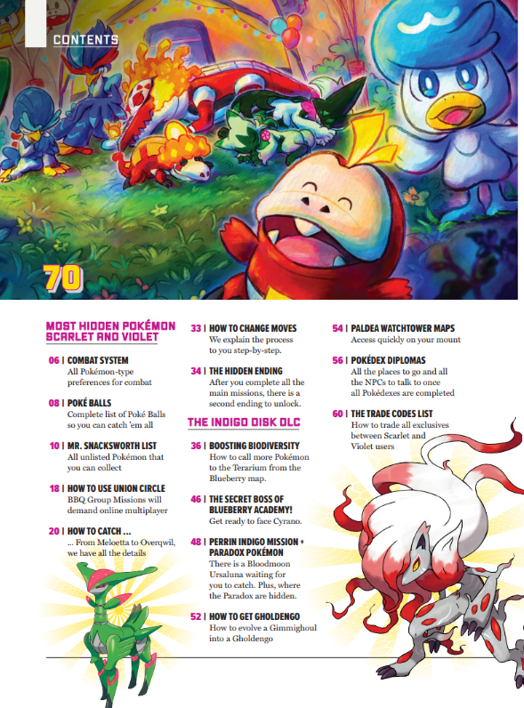 Pokémon - Scarlet And Violet Secret Missions, Complete Poké Ball List, Paradox Pokémon, The Hidden Ending, How To Collect Mystery Gifts, Navigate The Union Circle, Indigo Disk DLC & 2 Free Posters! Magazine Shop US