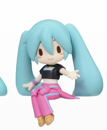 HATSUNE MIKU X LOVE AND BERRY DRESS UP AND DANCE! - FUWA PETIT PERCHING MINI FIGURE Black Shirt Anime Pop