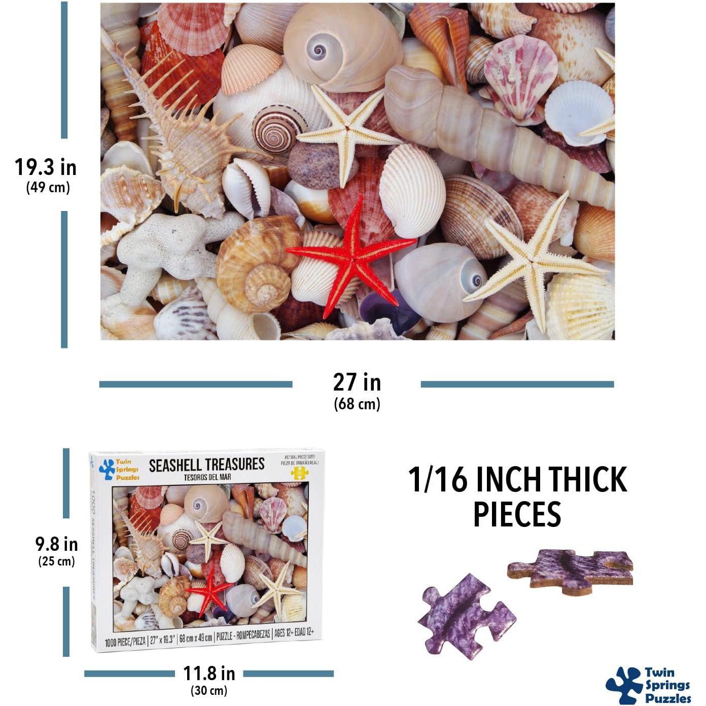 Seashell Treasures 1000 Piece Jigsaw Puzzle Twin Spring