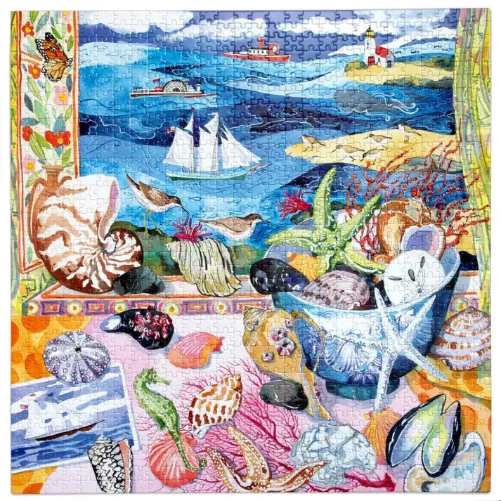 Seashells by the Shore 1000 Piece Jigsaw Puzzle eeBoo
