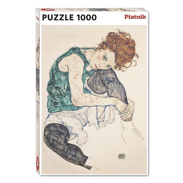 Seated Woman with Bent Knees 1000 Piece Jigsaw Puzzle Piatnik Puzzle Merchant