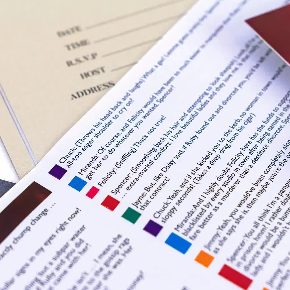 Secrets of the Silver Screen Murder Mystery Game Professor Puzzle