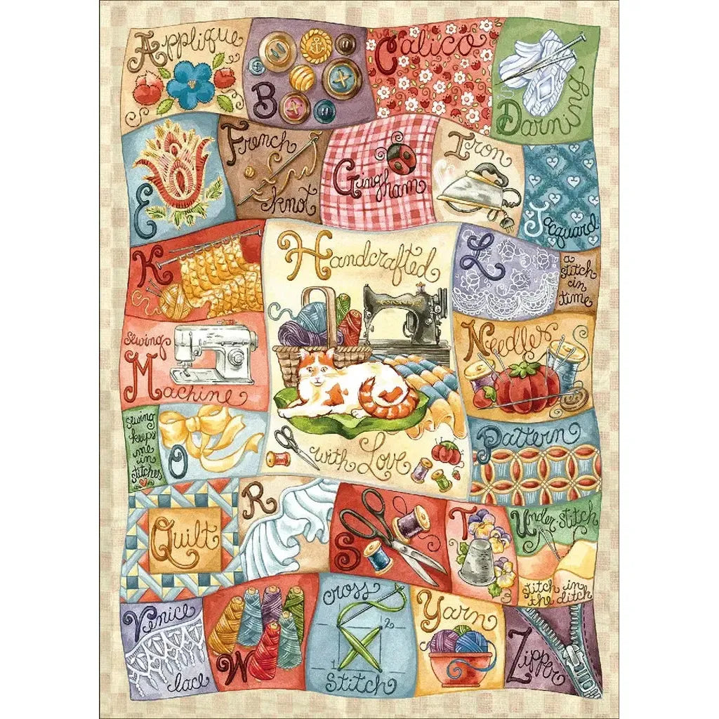 Sewing Alphabet "Something's Amiss!" 1000 Piece Jigsaw Puzzle PuzzleTwist