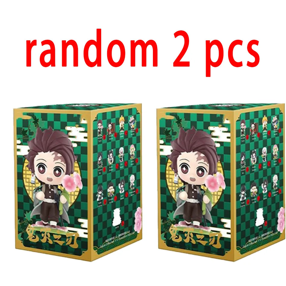 Demon Slayer Blind Box: 12pcs Tanjiro Nezuko Anime Figures random 2 pcs Infinite Visibility
