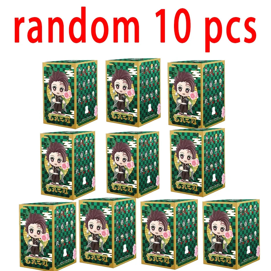 Demon Slayer Blind Box: 12pcs Tanjiro Nezuko Anime Figures random 10 pcs Infinite Visibility