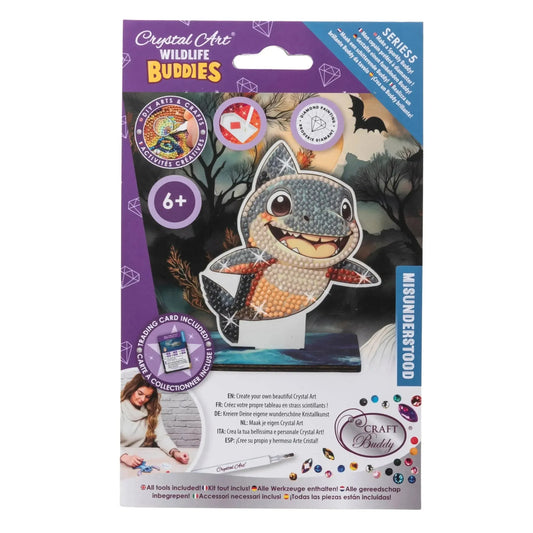 Shark "Misunderstood" Crystal Art Buddies Kit Craft Buddy