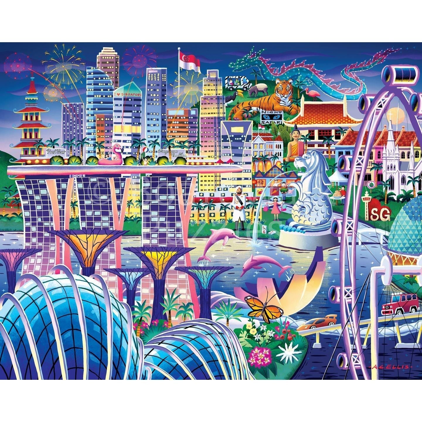 Singapore 1000 Piece Jigsaw Puzzle Boardwalk