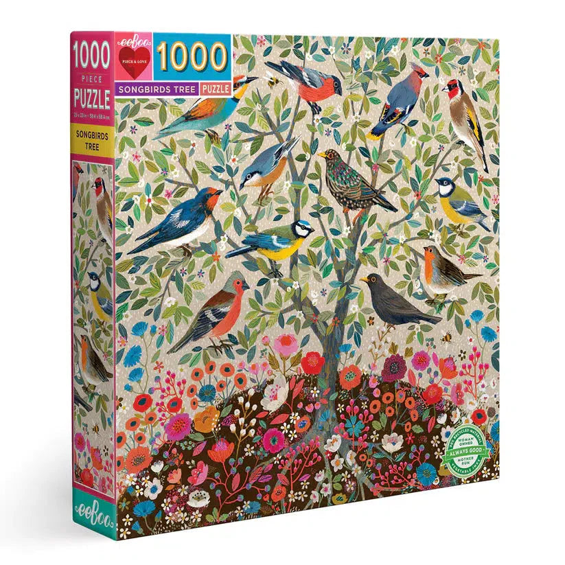 Songbirds Tree 1000 Piece Jigsaw Puzzle eeBoo Puzzle Merchant
