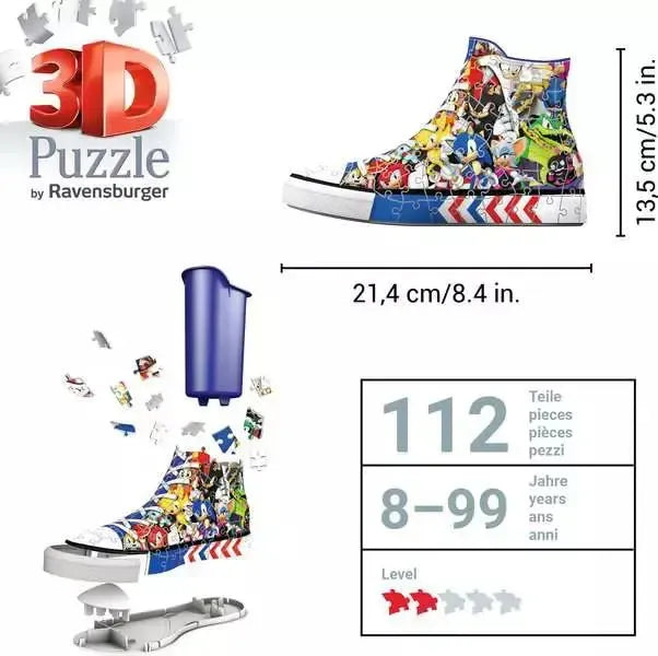 Sonic the Hedgehog Sneaker 112 Piece 3D Jigsaw Puzzle Ravensburger