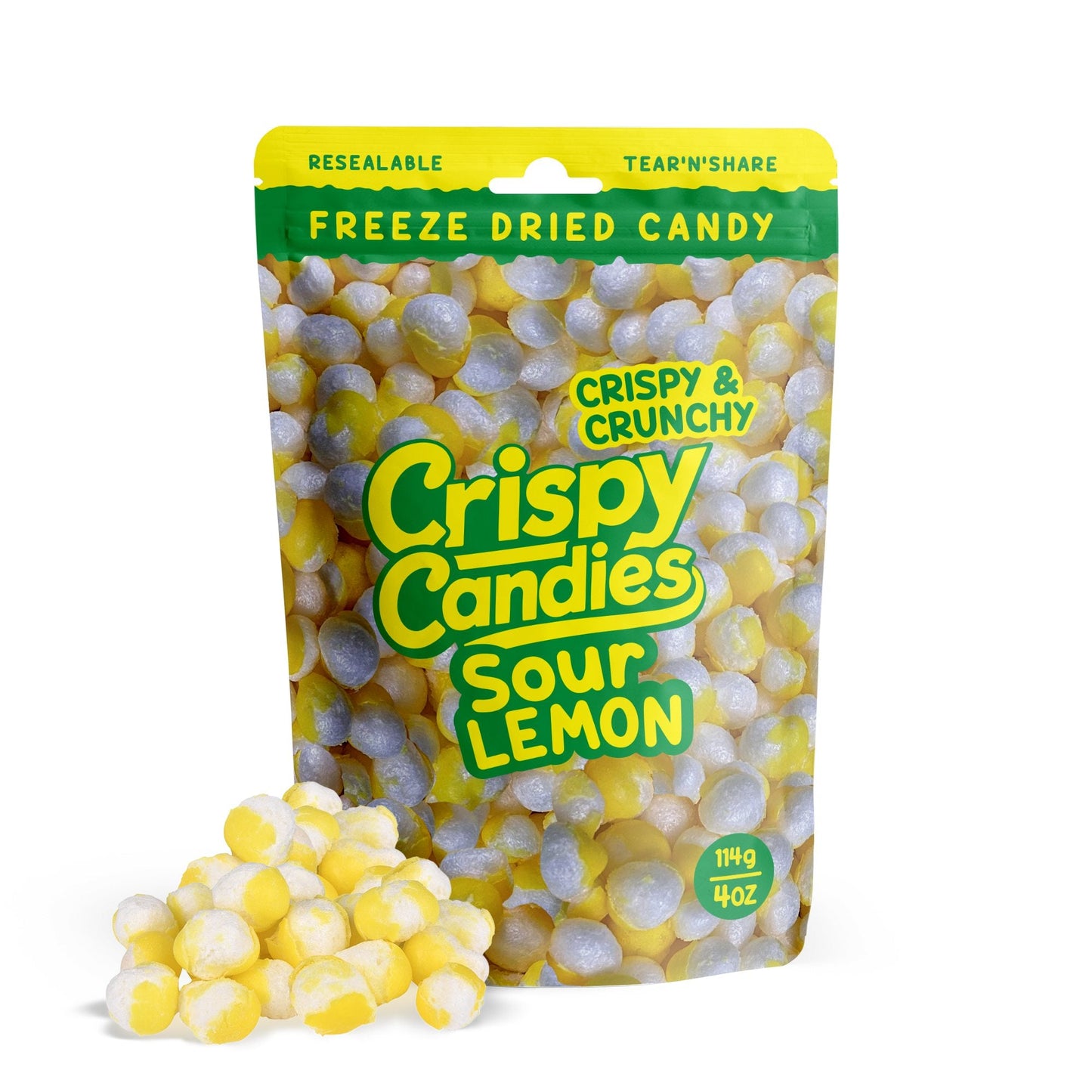 Crispy Candies - Sour Lemon Freeze Dried Candy 114g Super Anime Store