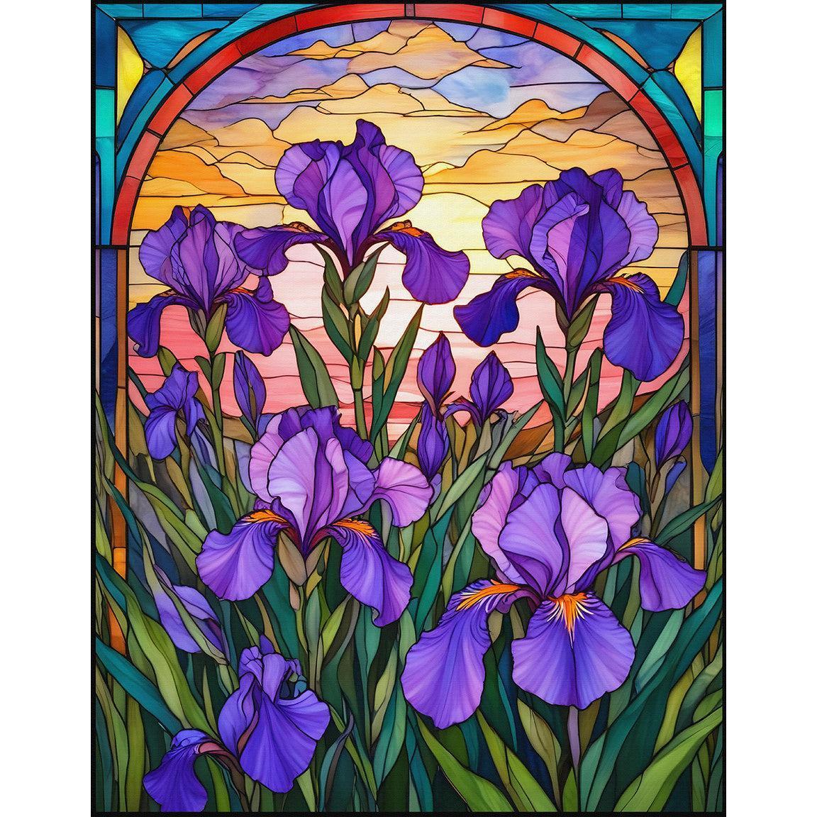 Stain Glass Iris 500 Piece Jigsaw Puzzle Springbok