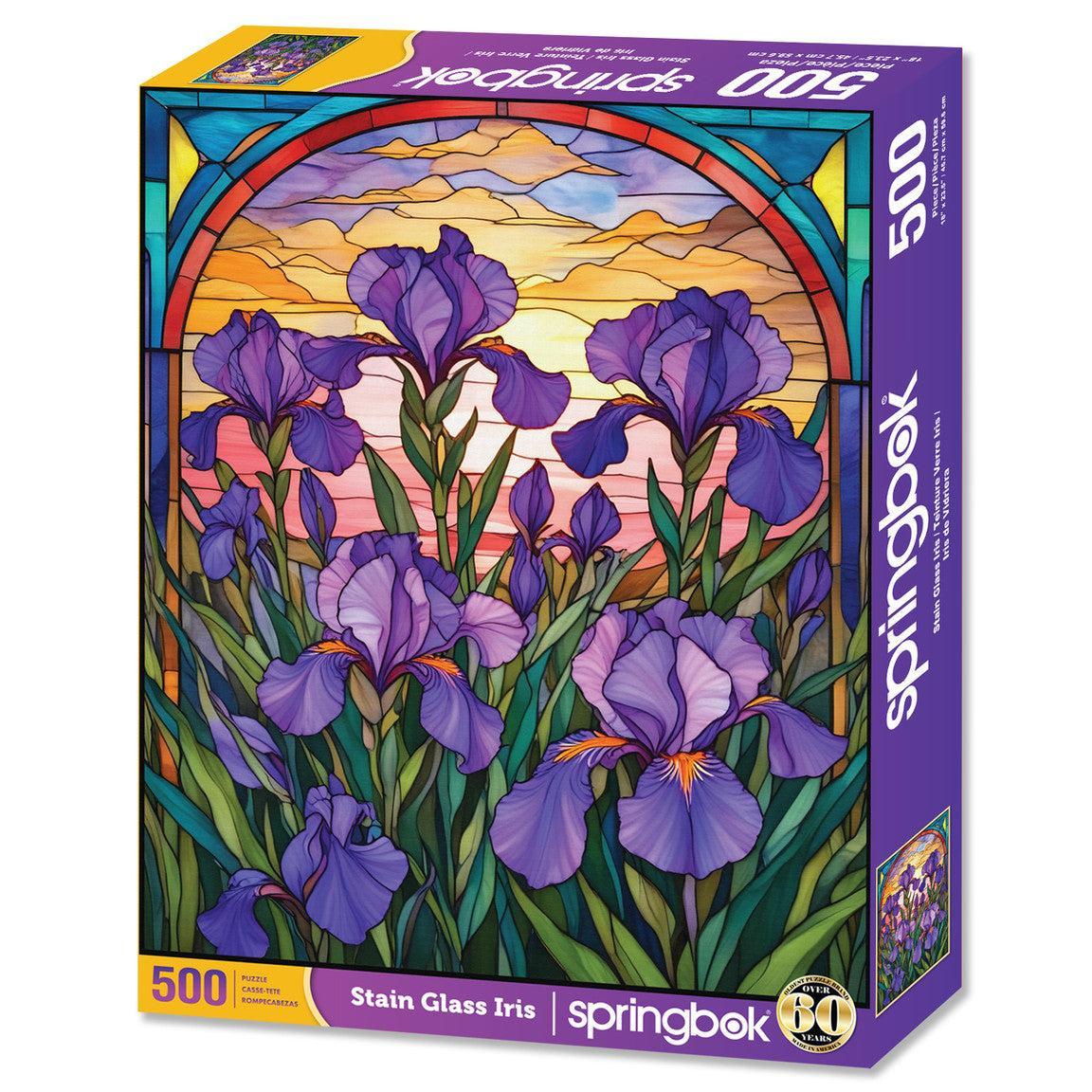 Stain Glass Iris 500 Piece Jigsaw Puzzle Springbok