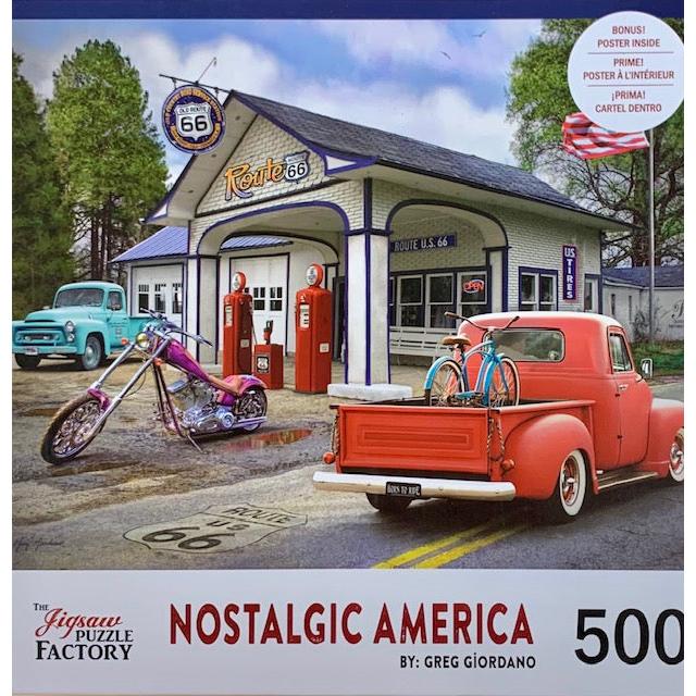 Summer Fill Up Nostalgic America 500 Piece Jigsaw Puzzle Leap Year