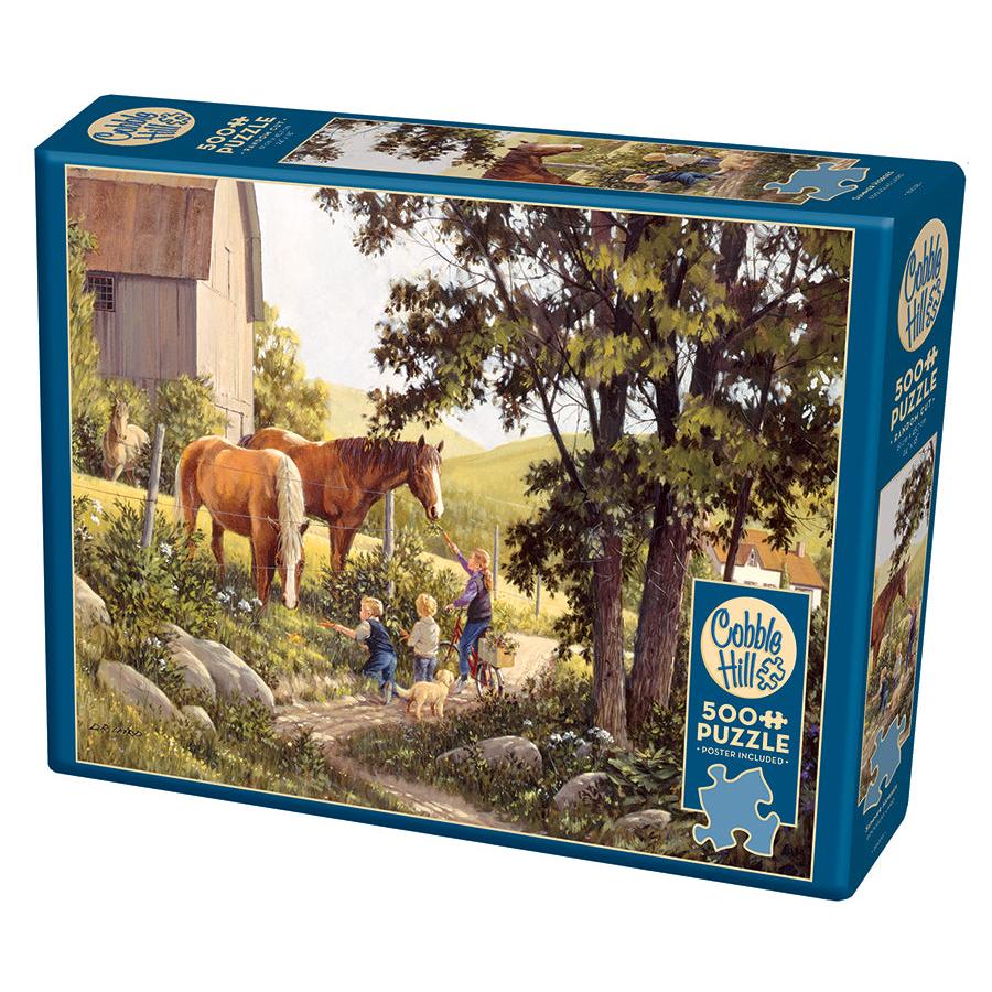 Summer Horses 500 Piece Jigsaw Puzzle Cobble Hill