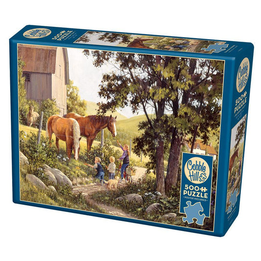 Summer Horses 500 Piece Jigsaw Puzzle Cobble Hill Puzzle Merchant