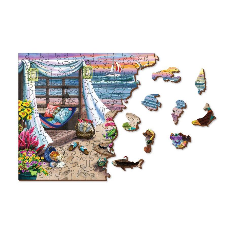 Summertime 505 Piece Wood Jigsaw Puzzle Wooden City