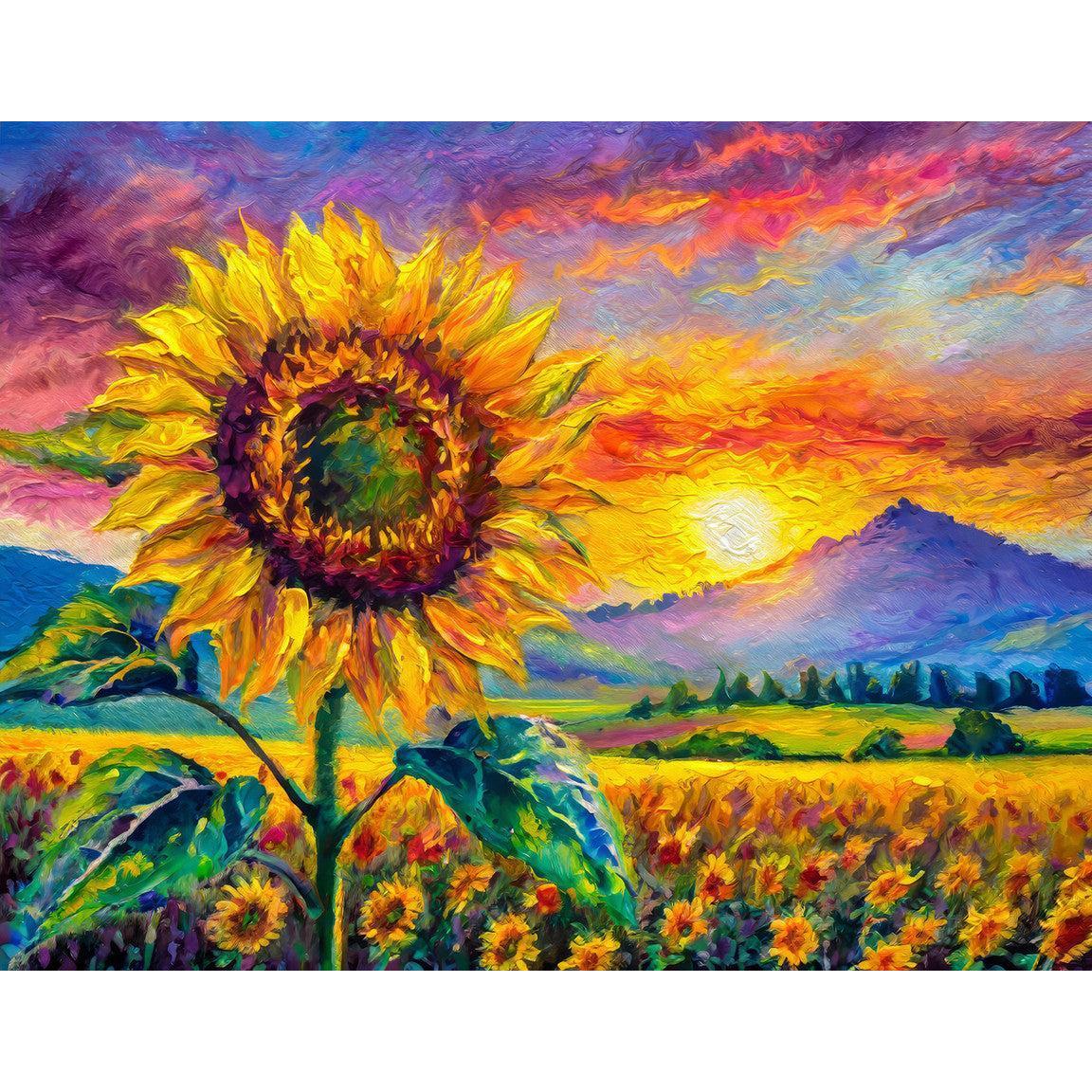 Sunflower Sunset 1000 Piece Jigsaw Puzzle Springbok