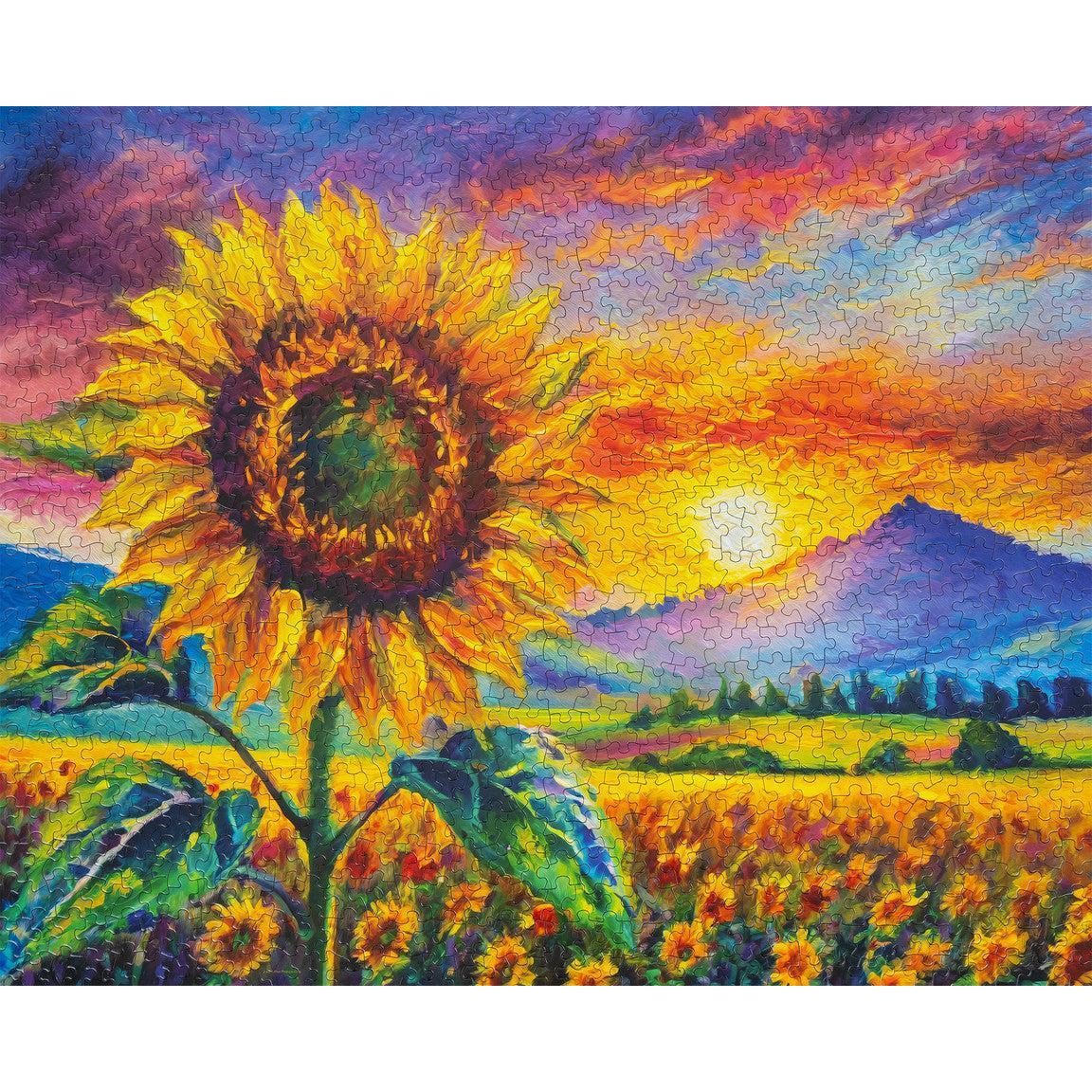 Sunflower Sunset 1000 Piece Jigsaw Puzzle Springbok