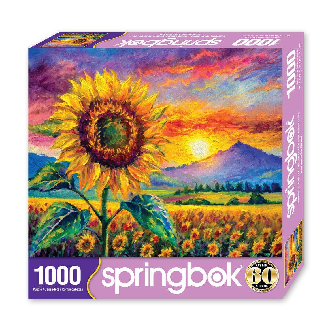 Sunflower Sunset 1000 Piece Jigsaw Puzzle Springbok