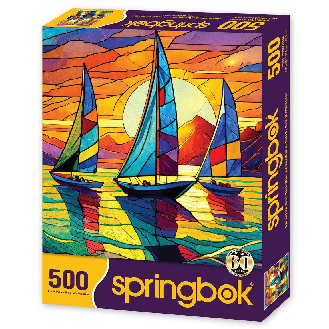 Sunset Sailing 500 Piece Jigsaw Puzzle Springbok Puzzle Merchant