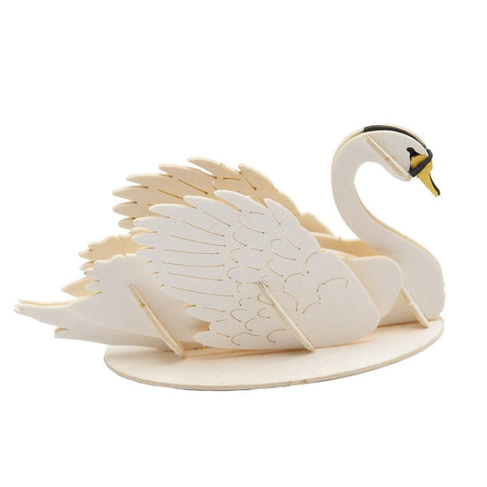 Swan 3D Cardboard Model Kit Fridolin Puzzle Merchant