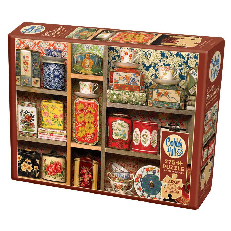 Tea Caddies 275 Large Piece Jigsaw Puzzle Cobble Hill Puzzle Merchant